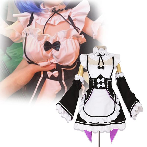 xinXbabe Maid Clothes Rem Cosplay Doll Clothes Set Doll Clothes 32 inch Dolls 80cm Life Size Doll Clothes Bust 50cm
