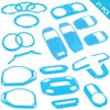 LAIKOU 21PCS Full Set Interior Decoration Trim Kit fit for Jeep Wrangler JL JLU 2018-2023 & Gladiator JT | Air Conditioning Vent Door Handle Speaker Light Headlight Switch Cover (Baby Blue)