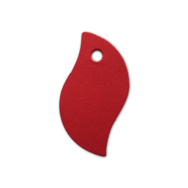 LWR CRAFTS 100 Hang Tags Leaf with Jute Twines 100ft (1 13/16" x 1 3/16", Red)