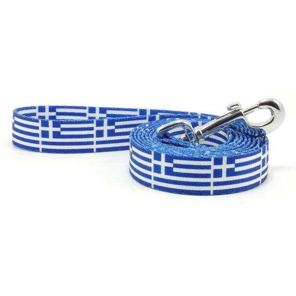 Dog Leash with The Greece Flag Design | Great for National Holidays, Special Events, Festivals, Independence Days and Every Day Strong Safe | 4 or 6 Foot Long