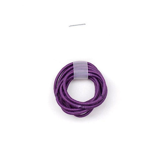 La Tartelette 2.4 cm Elastic Bands Hair Ties Children Rubber hair headbands - 50 Pcs (Deep Purple)