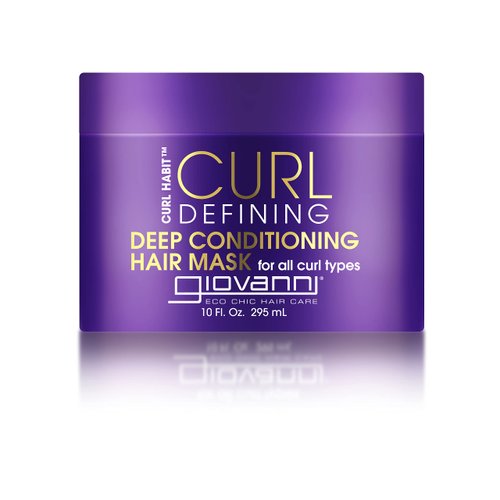 GIOVANNI Curl Habit Curl Defining Deep Conditioning Hair Mask - Deep Conditioner for Dry Damaged Hair, Tames Frizz & Flyaways, Softens Curls, Deep Conditioner for Curly Hair, Silicone Free - 10 oz