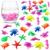 48 Pieces Water Growing Sea Creatures Water Growing Toys Aquatic Animals Toys Set Aquatic Sea Creatures Toy Colorful Water Expanding Sea Creatures for Boys Girls Party Favors, 1.8 x 1.2 Inches