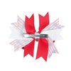 Koolgil 4Th of July Independence Day Amercian Flag Element Hair Clip Double Layer Swallowtail Bowknot Hair Clip and Stripe Stars Hair Clip for Children and Young Women (A-White)