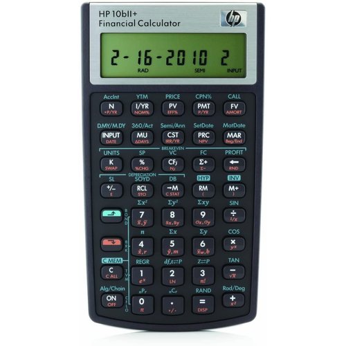 HP 10B II Plus/Hewlett Packard 10BII+ Financial Scientific Calculator + WYNGS Protective Case Black