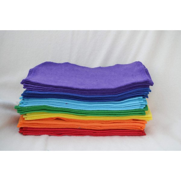 1 Ply Solid Flannel 8x8 Inches Set of 10 Customer Choice Colors and Combinations
