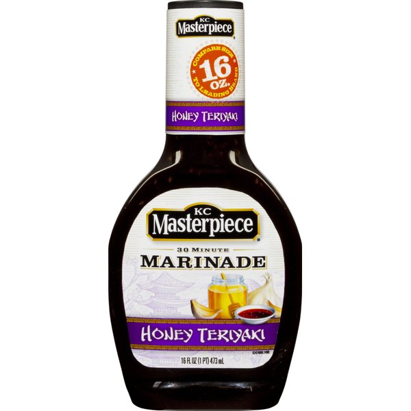 KC Masterpiece Marinade, Honey Teriyaki, 16 Fluid Ounces