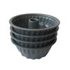Heluok 4PCS Small Bundt Cake Pan, Mini Bundt Pan, Nonstick Fluted Tube Cake Molds, Carbon Steel Round Pound Cake Pan, Reusable Baking Cup for Kugelhopf, Cake, Brownie - 4Inch，Marble