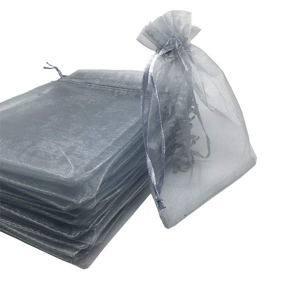 Tovip 3.54x2.76 (7x9cm) 100Pcs/Lot Organza Bags Wedding Pouches Jewelry Packaging Bags Nice Gift Bag Wholesale (Gray)