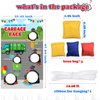 Bags Garbage Truck Trash Trucks Toss Games Banner Backdrop Waste Management Recycling Bin Throw Rubbish into the Garbage Theme Decor Decorations for Boy Girl Birthday Party Baby Shower Supplies Gift