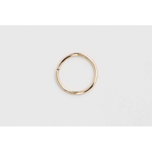 22g 7mm 14k Solid Gold Snug Fitting Nose Ring Hoop 22 Gauge Piercing Jewelry