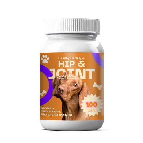Hip & Joint Complex for Dogs - All-Natural Joint Support for Pets, Hip & Joint Support Chewable Tablets for Dogs, Glucosamine for Dogs - 100 Chewable Tablets
