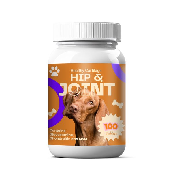 Hip & Joint Complex for Dogs - All-Natural Joint Support for Pets, Hip & Joint Support Chewable Tablets for Dogs, Glucosamine for Dogs - 100 Chewable Tablets