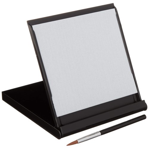 Mini Buddha Board Art Set: Water Drawing Writing Board w/ Mini Water Brush for Mindfulness & Meditation – Zen Based Drawing Board - Painting & Art Supplies – Ideal Relaxation Gifts (5” x 5”, Black)