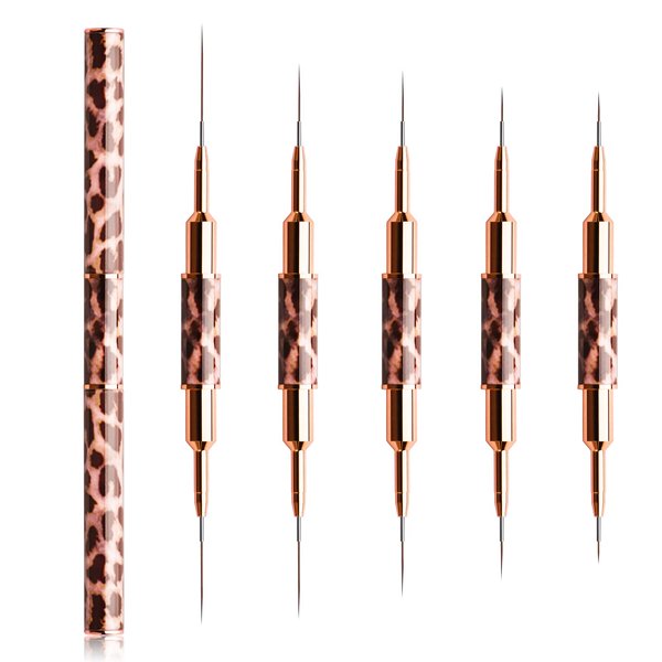 Nail Art Brushes DoubleEnded Nail Art Liner Brushes 10 Heads Striping Liner Brush Set Nail Design Brushes for Elongated Long Lines, Thin Details, Fine Drawing Nail Brushes for Nail Art, Striper