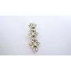 Small crystal flower shaped alligator hair clip for fine thin hair