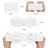 Huachi 6 Packs Makeup Headband for Women Spa Skincare Face Wash Headband and Wristband Set for Washing Face, Cute Fluffy Microfiber Bow Headbands Hair Accessories