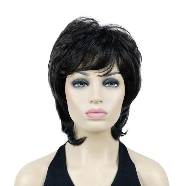 Lydell Short Length Layered Shaggy Full Synthetic Wigs (4 Dark Brown)