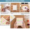 30PCS Masking Strips Stamping Mask Paper Adhesive Stamp Masking Paper for Positioning Stamps Crafting Projects Reusable Delicate-Tack Adhesive for Easy Masking,Pre-Cut Masking Strips for Card Making