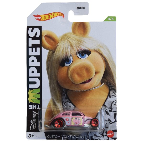 Hot Wheels Custom Volkswagen Beetle, [pink] The Muppets 3/5
