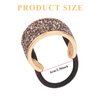 YISSION 4Pcs Sparkly Rhinestone Hair Ties Ponytail Holder Elastics Scrunchies Fancy Crystal Hair Ties for Thin Thick Hair Rhinestone Hair Accessories for Women Girls (Black Rhinestone)