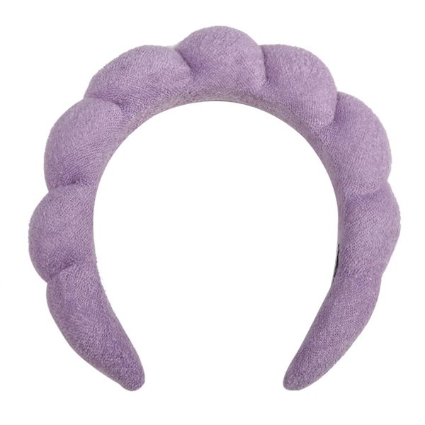 WFWJ Spa Headband, Women's Daily Life Headband, Absorbent, Soft, Fluffy, Skincare, Makeup Removal, Shower, Purple, 1 Count