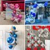 Silver Star Balloons,12Pcs Four Angle Star Foil Balloons,26Inch and 10Inch Silver Quadrangle Star Helium Mylar Balloons for Birthday Anniversary Baby Shower Wedding Party Decorations