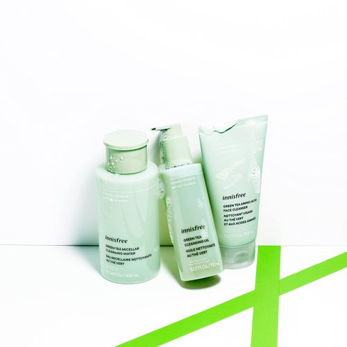 innisfree Green Tea Amino Acid Cleansing Water, Hydrating Micellar Water, Korean Skincare Makeup Remover, Dermatologist Tested (Packaging May Vary)