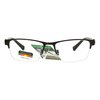 Multi Focus Progressive Reading Glasses 3 Powers in 1 Rectangle Bronze +1