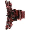 Caravan Hair Claw Decorated In Two (2) Tone Wrapped Rose And Multiple Beads In Red And Black