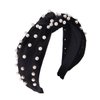 New Pearl Headbands Vintage Artificial Pearl Headbands Hair Hoop Twisted Velvet Tie Beading Wide Hairband Hair Accessories Hair Barrettes for Women Lady - 2 Packs