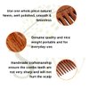 SVATV Handcrafted Neem wood Comb For Detangling Hair For Thick, Curly And Wavy Hair, Non-static And Eco-friendly With Wide Tooth For Grooming Hair Comb - (N-42)