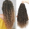 Faux Locs Crochet Hair 18 Inch 8-Pack Goddess Locs Crochet Hair Crochet Boho Braids Curls Crochet Hair Boho Locs Crochet Hair Black Women Human Hair (T/27#)
