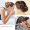 250Pcs 1.38 Inch Mini Bobby Pins, Small Brown Bobby Pins Hair Bobby Pins with Storage Box for Kids,Girls and Women Wedding Hairstyles (Brown)