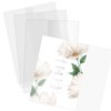Vellum Jackets - 50 Pack Folded Vellum Jacket for 5 x 7 Invitations, Translucent Vellum Paper for Invitation, Greeting Cards, Photo Prints