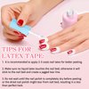 DRMODE Liquid Latex for Nails, Fast Drying Liquid Latex Nail Polish Barrier Peel off Latex Tape, Nail Polish Skin Protector Cuticle Guard for Fingers Nail Painting with Tweezers for Various Nail Art