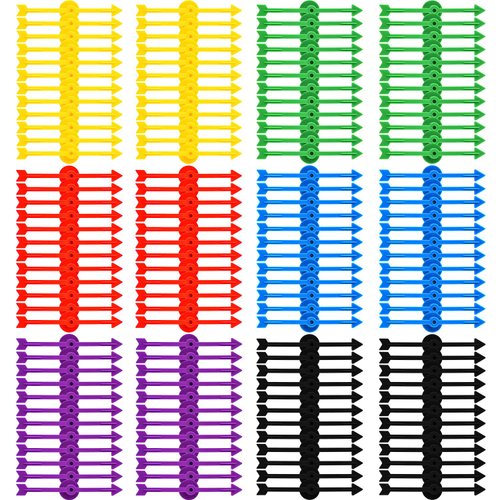 Tatuo 120 Pieces 4 Inch Arrow Spinners Board Game Spinner Plastic Arrow Game Spinners for School Party Supplies, 6 Colors