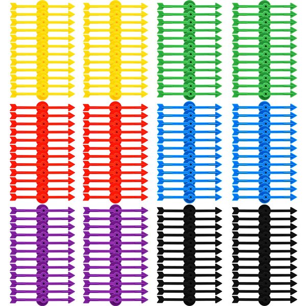 Tatuo 120 Pieces 4 Inch Arrow Spinners Board Game Spinner Plastic Arrow Game Spinners for School Party Supplies, 6 Colors