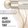 KYDA Liquid Highlighter, Natural Shimmer Tinted, Lasting Glossy Finish, Silky Creamy Lightweight Cover, Radiant Glow Face Enhancing Makeup, Body Liquid Illuminator-Champagne