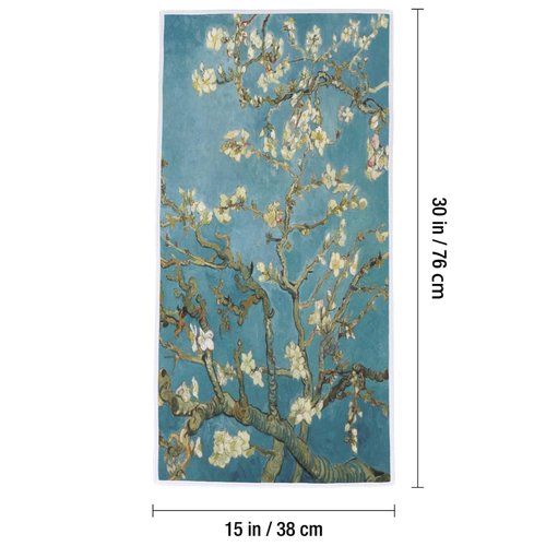 Vhcawsu Blossoming Almond Tree Hand Towel Classic Art Painting Theme Towels Soft Bathroom Hair Drying Towels Highly Absorbent Bath Towel for Spa Gym Sport 16" X 30"