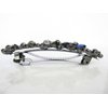 Slim blue gray bow crystal hair barrette clip bridal clip bridal barrette hair