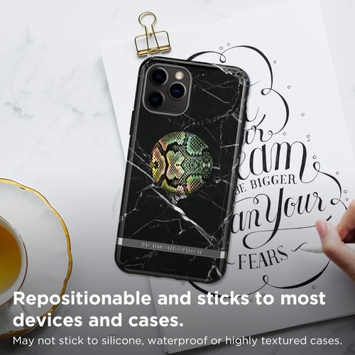 Richmond & Finch PopSocket PopGrip, Universal Expanding Mobile Phone Stand and Grip for Phones and Tablets, Includes Swappable Top, Exotic Snake
