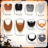 10 Pcs Fake Beards Costume Beard Old Man Mustache Costume for Kids Jesus Costume Beard Halloween Funny Beard Facial Hair Accessories with Adjustable Elastic Rope for Men Kids Party Cosplay