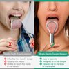 RONAVO Metal Tongue Scraper for Adults(3 Pack) with Travel Case for Oral Care, Reduce Bad Breath, Professional 100% Stainless Steel Tongue Cleaners for Adults, Easy to use & Clean
