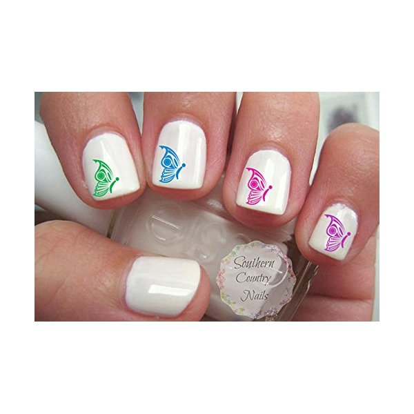 Butterflies Nail Art Water Slide Tattoo Decals Set 3