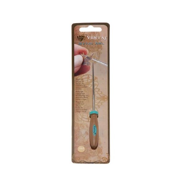Vintaj Metal Awl W/Ergo, Grip 5”