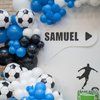 Soccer Balloon Arch Kit,Royal Blue White Metallic Silver Football Balloons for Kids Boy Soccer Birthday Party Decorations Baby Shower Wedding Anniversary Graduation Sport Themed Party Supplies