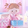 Onetoo First Baby Doll Cuddle Buddy Doll Soft Baby Doll Baby Dolls Plush Rag Doll Wear Kitty Costume PinkDress 14"（Milly Series）