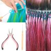 Hair Extension Tools, 3 Hole Mini Pliers Hair Extension Hook Needle Set Stainless Steel Hair Extension Pliers Wig Tools Pliers Hair Extension Removal Accessory for DIY and Salon Use