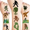 Bigfoot Jungle Temporary Tattoos Sasquatch Theme Birthday Party Decorations Favors Supplies Cute 90 PCS Monster Outdoor Tattoo Stickers Gifts for Boys Girls Kids Class School Prizes Carnival Christmas
